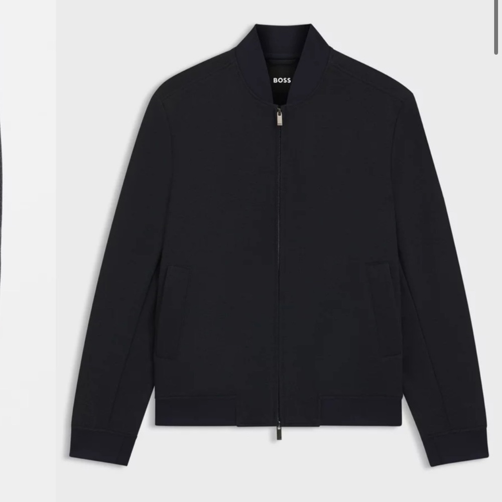Hugo Boss Men's Zip-Up Black Sweater